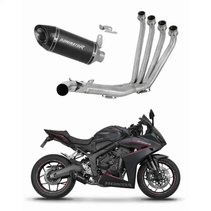 Dominator Hp8 Collector Silencer Black Full Exhaust System For Honda Cbr 650 R 2024-2025 Part # Ho123df8bl Reduced Price