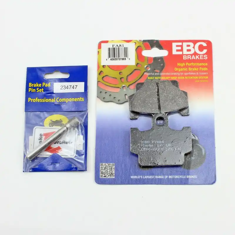 EBC Brake Pads with Pins for 1982-1983 Yamaha Seca Turbo 650:XJ650L-Front Direct From Factory