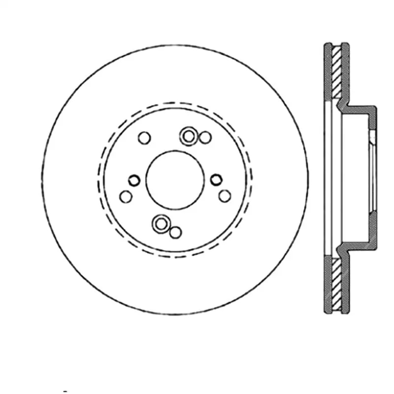 Secure Checkout StopTech Power Slot Slotted 99-08 Acura TL (STD Caliper) / 01-03 CL / 04-09 TSX Front Left Rotor