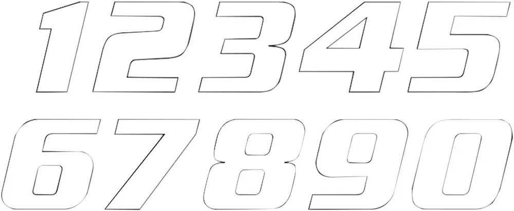 Number Sticker x3 Blackbird #5 20X25cm white Low Price