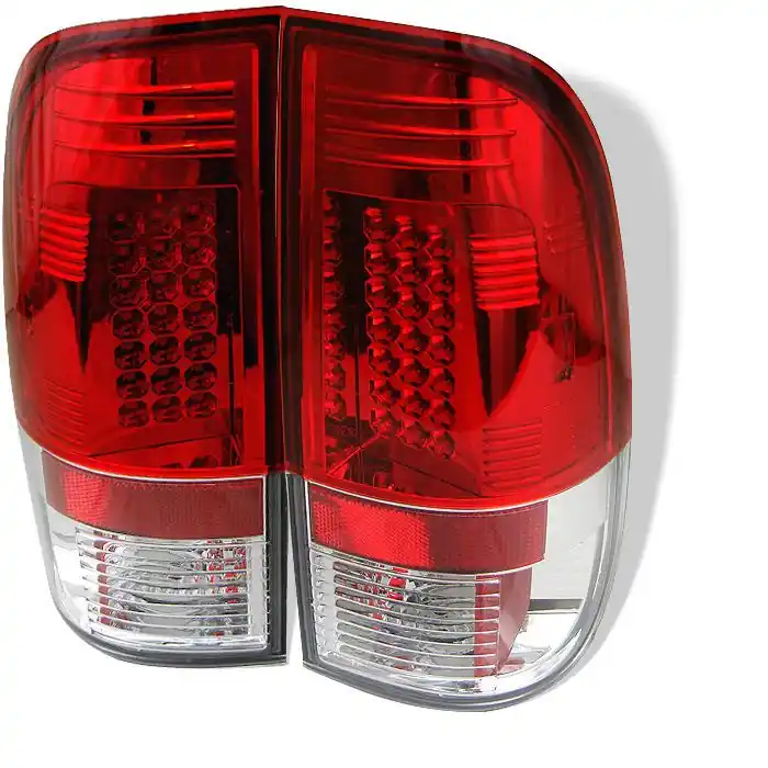 New Arrival Spyder Ford F150 side 97-03/F250/350 Duty 99-07 LED Tail Lights Red Clear ALT-YD-FF15097-LED-RC