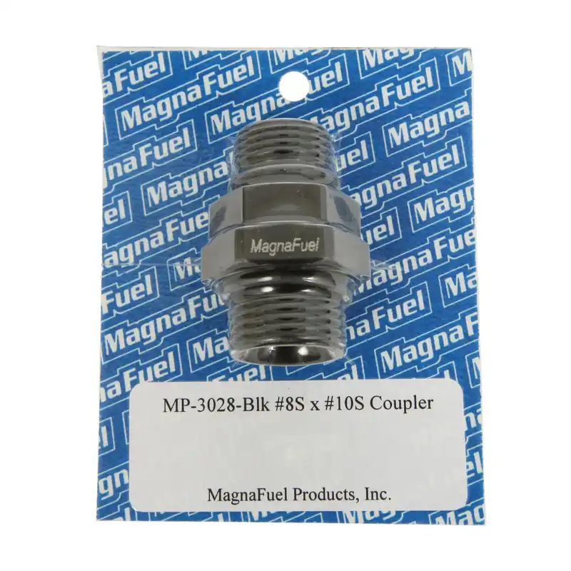 MagnaFuel Straight 10 AN Male O-Ring to 8 AN Male O-Ring Fitting - Black Save Now
